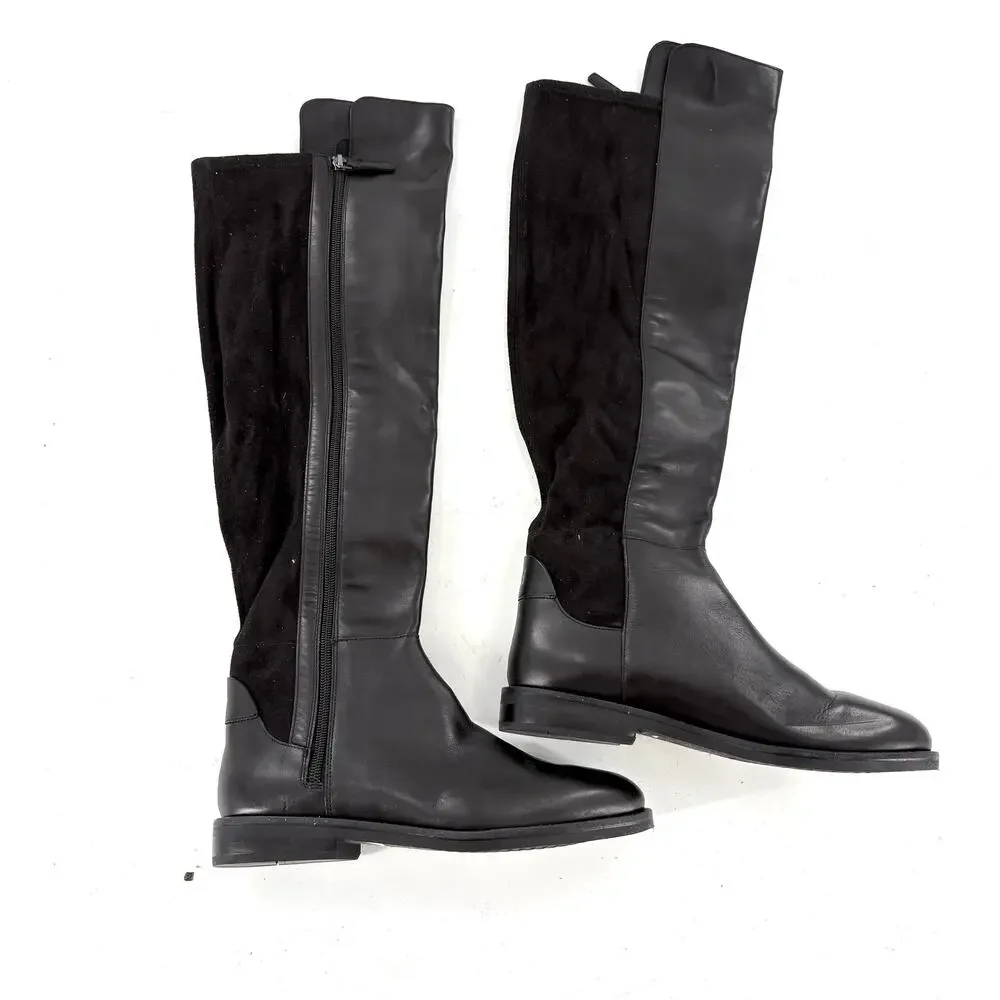 Cole Haan Isabelle Over the Knee Boots 7 Black NWOT Tall Riding Academia Capsule